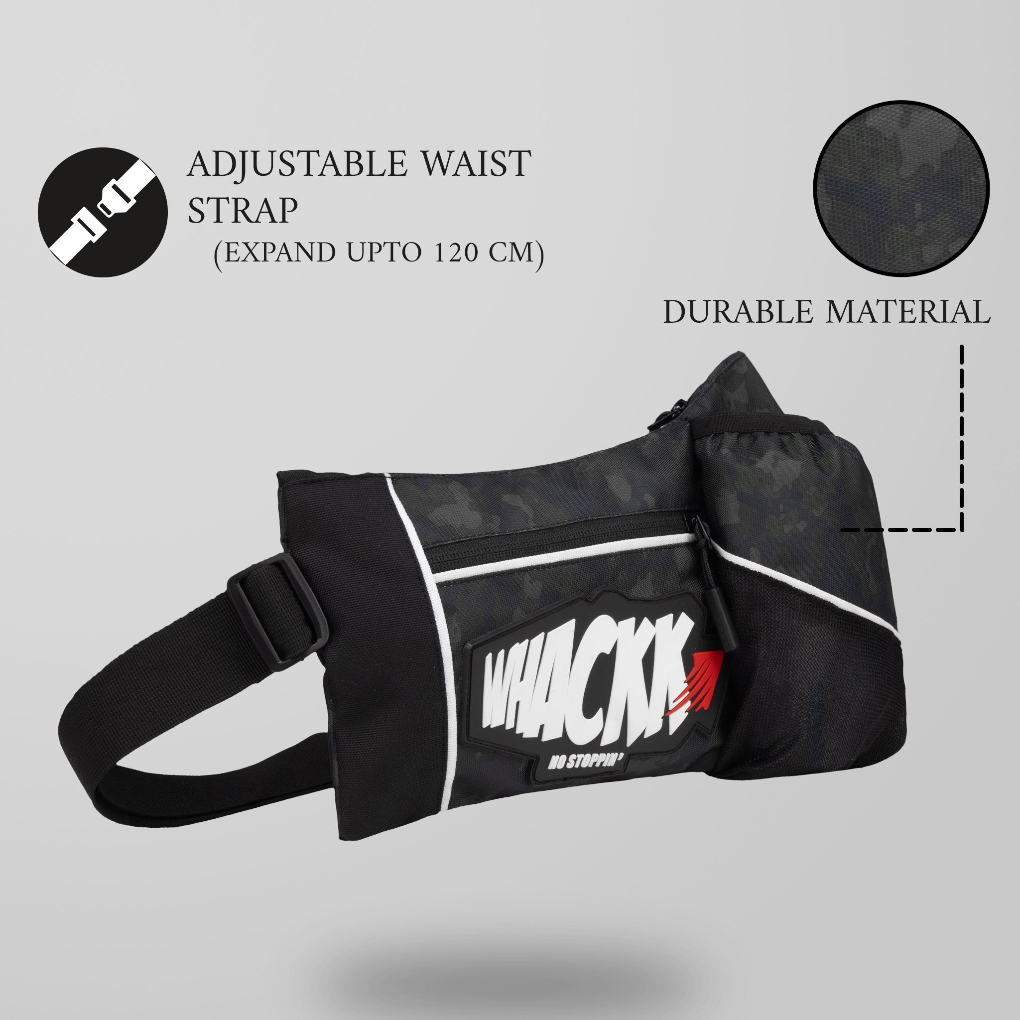 Alpine Wild Moss 2L Waist Bag / Marathon / Running / Fitness / trekking / hiking / camping / Lightweight Unisex