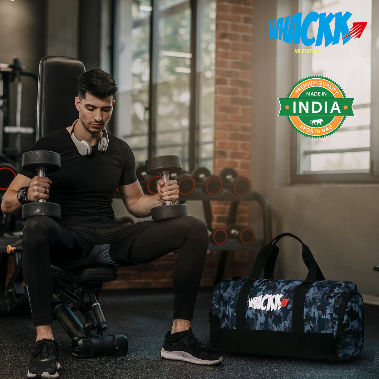 Cardio Wild Stone Gym Bag 31L Black