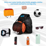 Storm Soccer Black Football Equipment Bag | Sports Men Boys Drawstring Backpack | Mobile Bottle Holder Pocket | Gym Bag