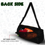 Armstrong Black Khaki 33L Gym Fitness Workout Training Sports Travel Duffle Bag Separate Shoe Pocket Dry Wet Pocket Multipurpose Carry Bag Adjustable Strap Lightweight Sports Kit Men Women
