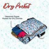 Aqua Arctic Unisex Swimming Bag |Water Sports |Dry Bags |Wet Pocket |Accessories |Beach Bag |Storage Swim Gym Gears |Drawstring Backpack |Netball Backpack | Pocket for Cap and Goggles