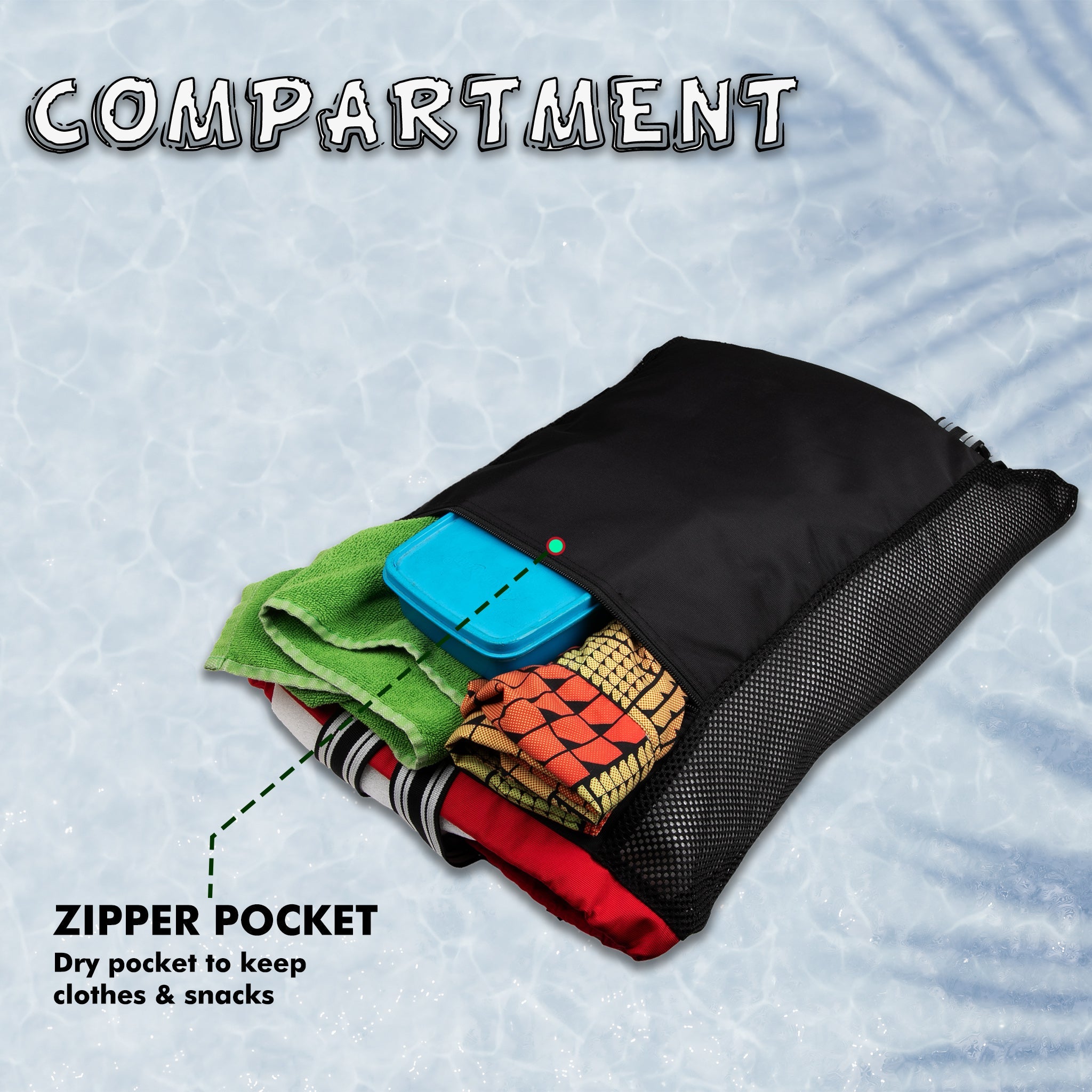 Freestyle Red Black 20L Unisex Swimming Equipment Bag | Water Sports | Wet Dry Compartments Bag | Beach | Drawstring Backpack|Pocket Cap & Goggles Mobile|Lightweight|Water Resistant | Men Women