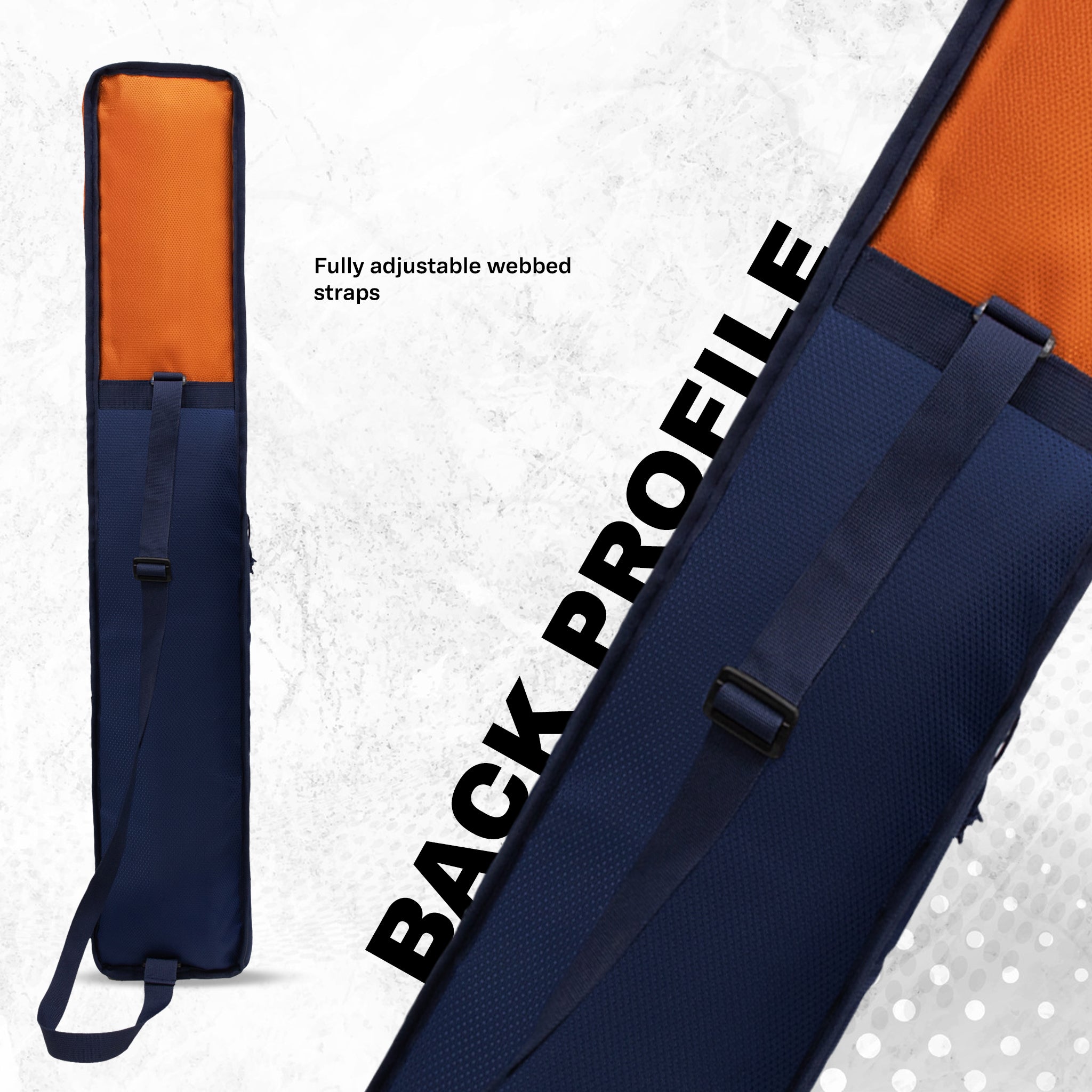 Hayden Orange Cricket Bat Cover Polyester Material, Premium Full Size Cover for Wooden and Plastic Bats with Heavy Duty Stitched Strap