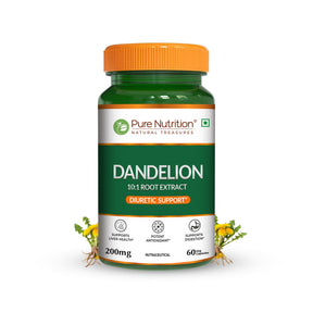 Dandelion Root Extract 200mg Liver, Digestion & Antioxidant Support | Veg Caps - Nutrition by Pure Nutrition