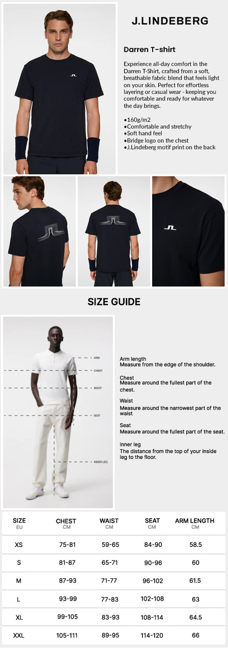 J Lindeberg Men's Darren T-Shirt - JL Navy