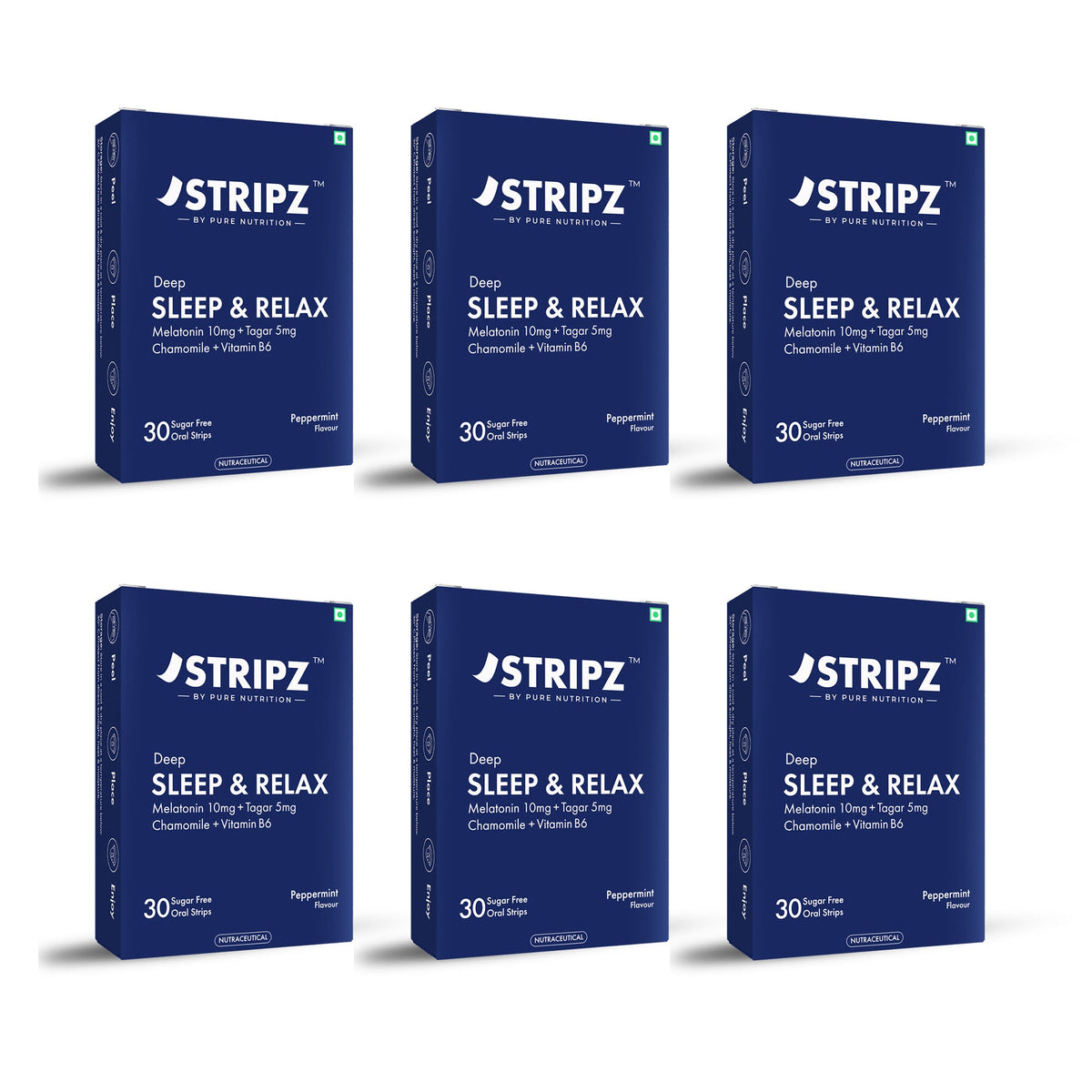 Deep Sleep & Relax Oral Strips – Melatonin, Botanicals & Vitamin B6 (30 Strips)
