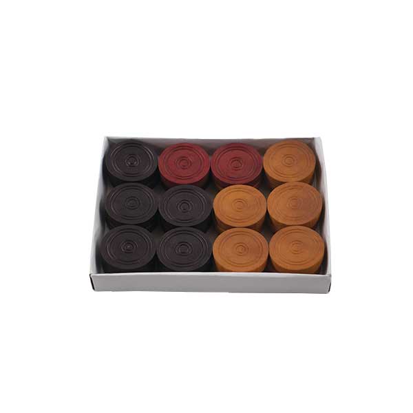 Synco Delux Carrom Coins Wooden 24 Coins (Pack of 2)