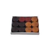 Synco Delux Carrom Coins Wooden 24 Coins (Pack of 2)