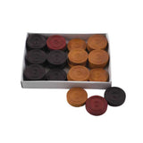 Synco Delux Carrom Coins Wooden 24 Coins (Pack of 2)