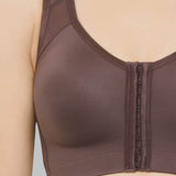 Ultimate Comfort Front Closure Full Coverage Non-Padded Non-Wired Bra for Posture Support
