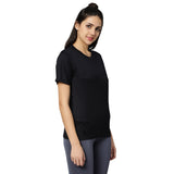 DOTTY Round Neck T-Shirt - Black