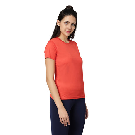 DOTTY Round Neck T-Shirt - Rust
