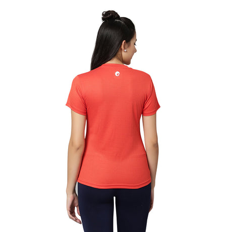 DOTTY Round Neck T-Shirt - Rust