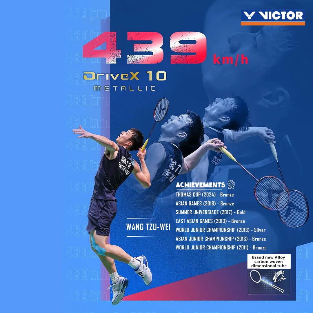 DriveX-10 METALLIC-B G5 Unstrung Defensive Badminton Racket – 4U/3U | Prannoy H.S.