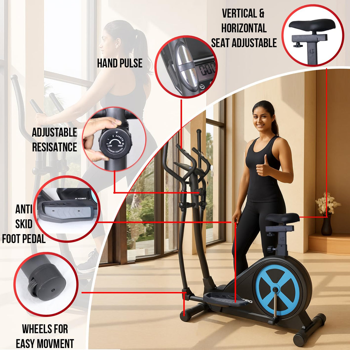 Kobo EB-1 Magnetic Bike 7 Kg Fly Wheel