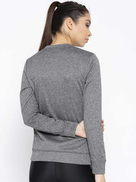 Alcis Women Charcoal Grey Solid Sweatshirt | Alcis