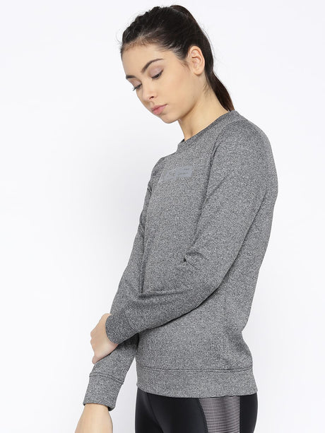 Alcis Women Charcoal Grey Solid Sweatshirt | Alcis