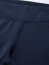 Alcis Women Navy Blue Solid Three Fourth Training Tights