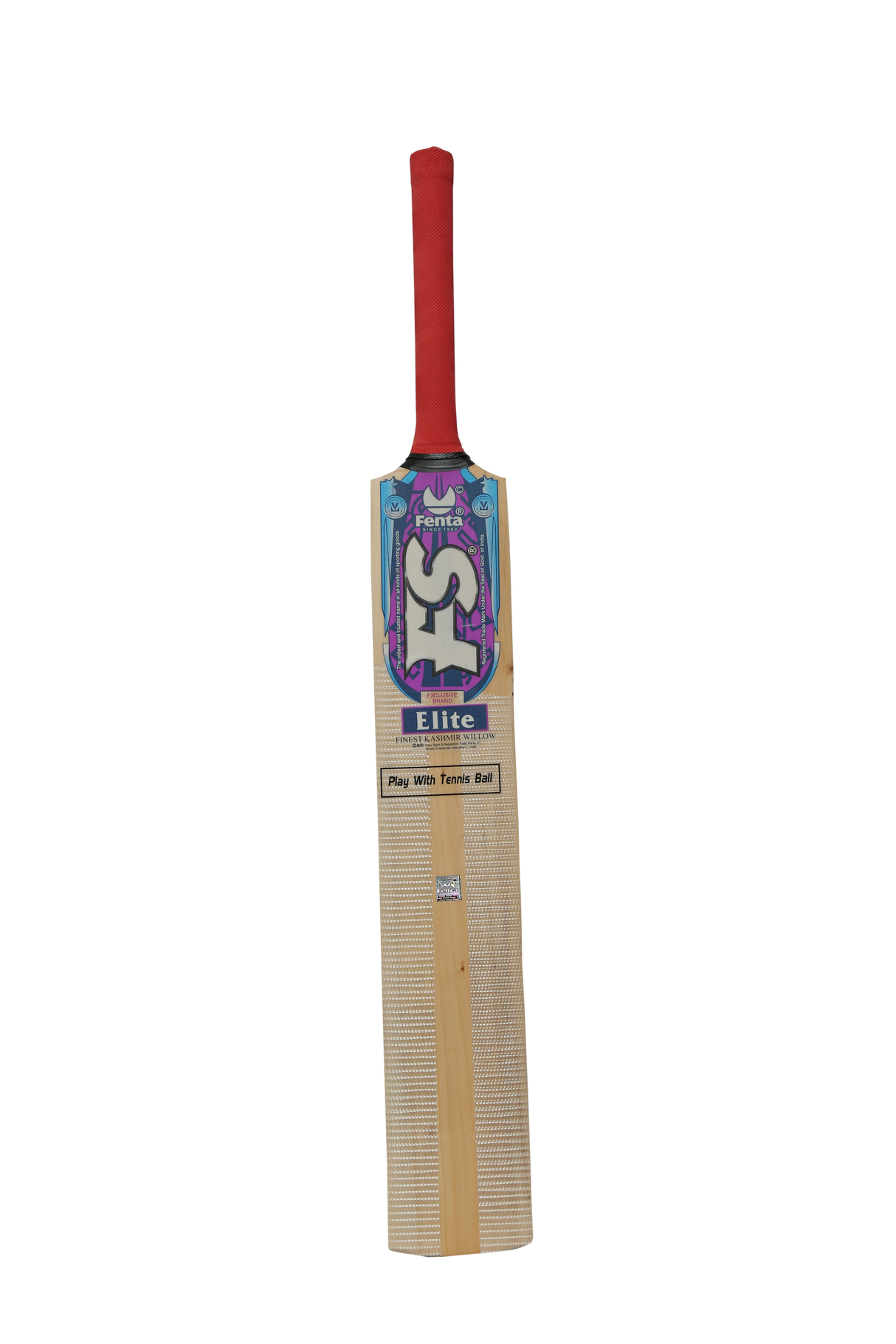 FENTA ELITE CRICKET TENNIS BAT DOUBLE BLADE CANE HANDLLE KISHMIR WILLOW