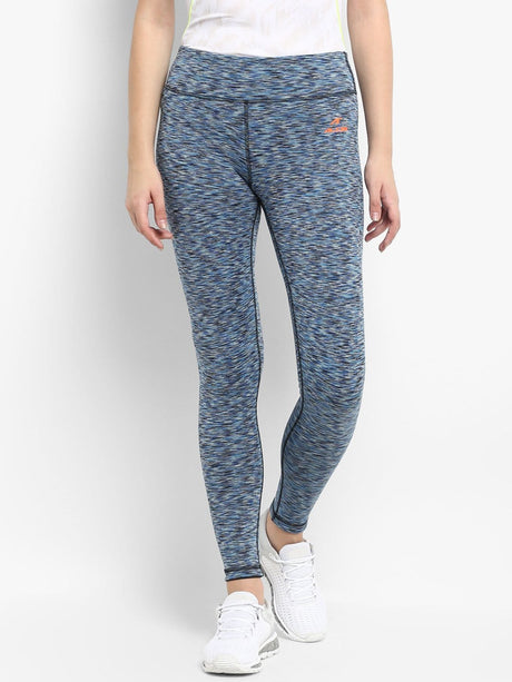 Alcis Women Blue Patterned Tights | Alcis