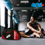 Attirant Red Black 32L |Gym Fitness workout Training Sports Travel duffle bag separate shoe pocket |Multipurpose Carry Bag | Adjustable Strap|Unisex|Lightweight |Sports Kit | Swimming | Men Women