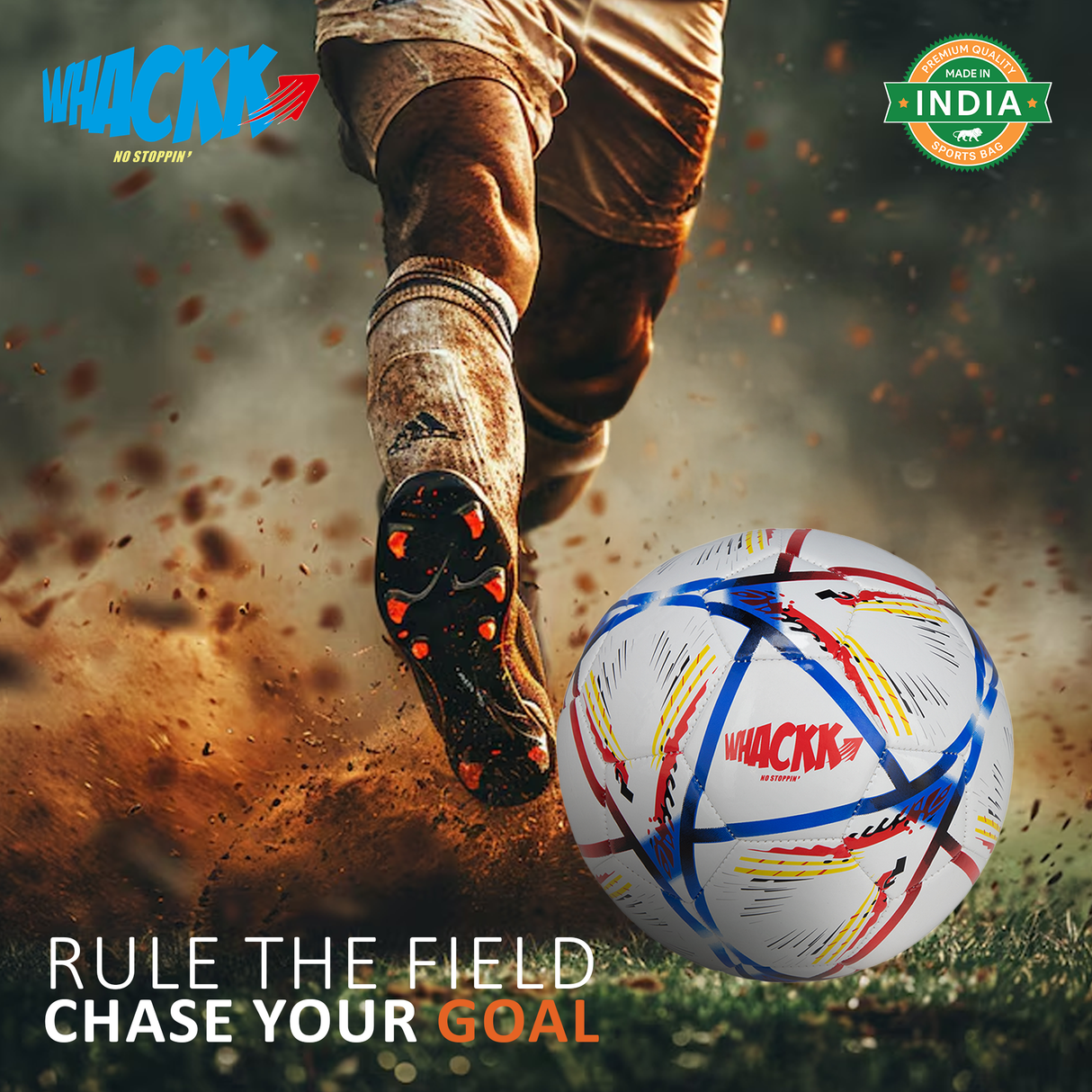 Whackk Hagi Football Navy red Football/Soccer/Training Ball