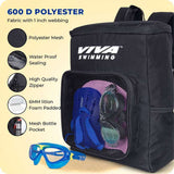 Viva Swimming Marine Kit Bag for Men/Women/Kids Accessories Goggle Cap Kickboard Water Proof with Compartments Big Mesh Water Proof Backpack for Swimming, Gym, Workout Gear & Travel Backpack