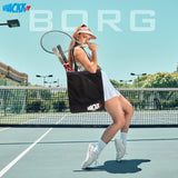 Borg Black 23L Tennis Badminton Squash Shoulder Bag/Sep Shoe Pocket/Bottle Holder/Organiser
