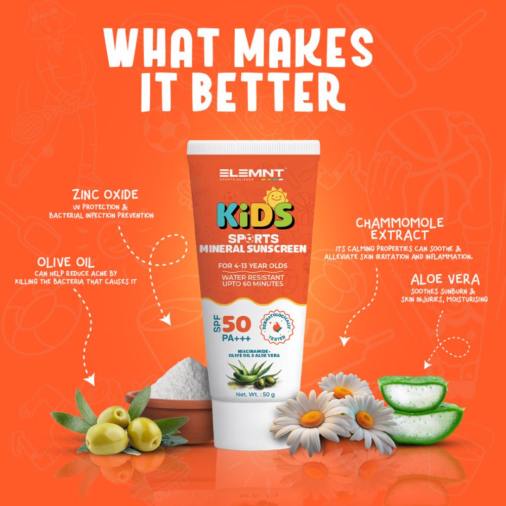 Kids Sports Mineral Sunscreen For 4-13 Year Olds