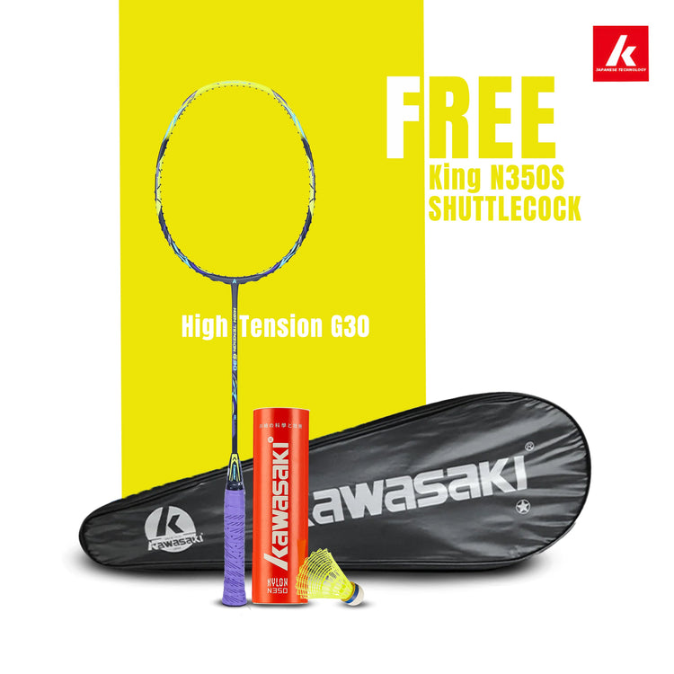 High Tension G30 Unstrung Badminton Racket(Green)- 4U/G1