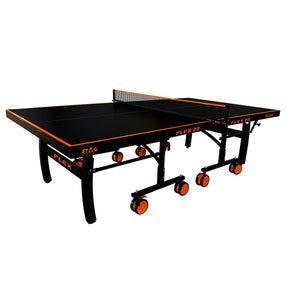 STAG GLOBAL Flex Table Tennis Table Black Top ,Thickness 22mmwith 2 TT Rackets, 6 Balls, 1 Table Cover & Clamp Net