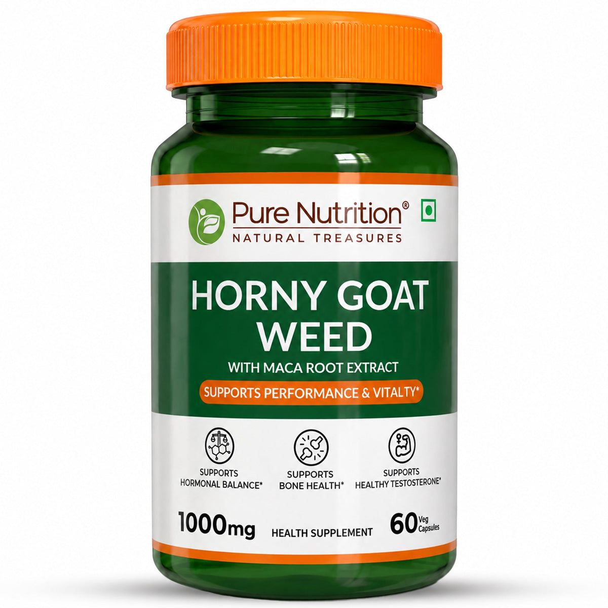 Horny Goat Weed with Maca Root  Herbal Vitality & Wellness Supplement - Nutrition by Pure Nutrition