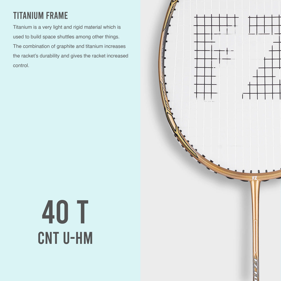 Light 11.1 Stiff Strung Defensive Badminton Racket(Rich Gold)-4U/G5