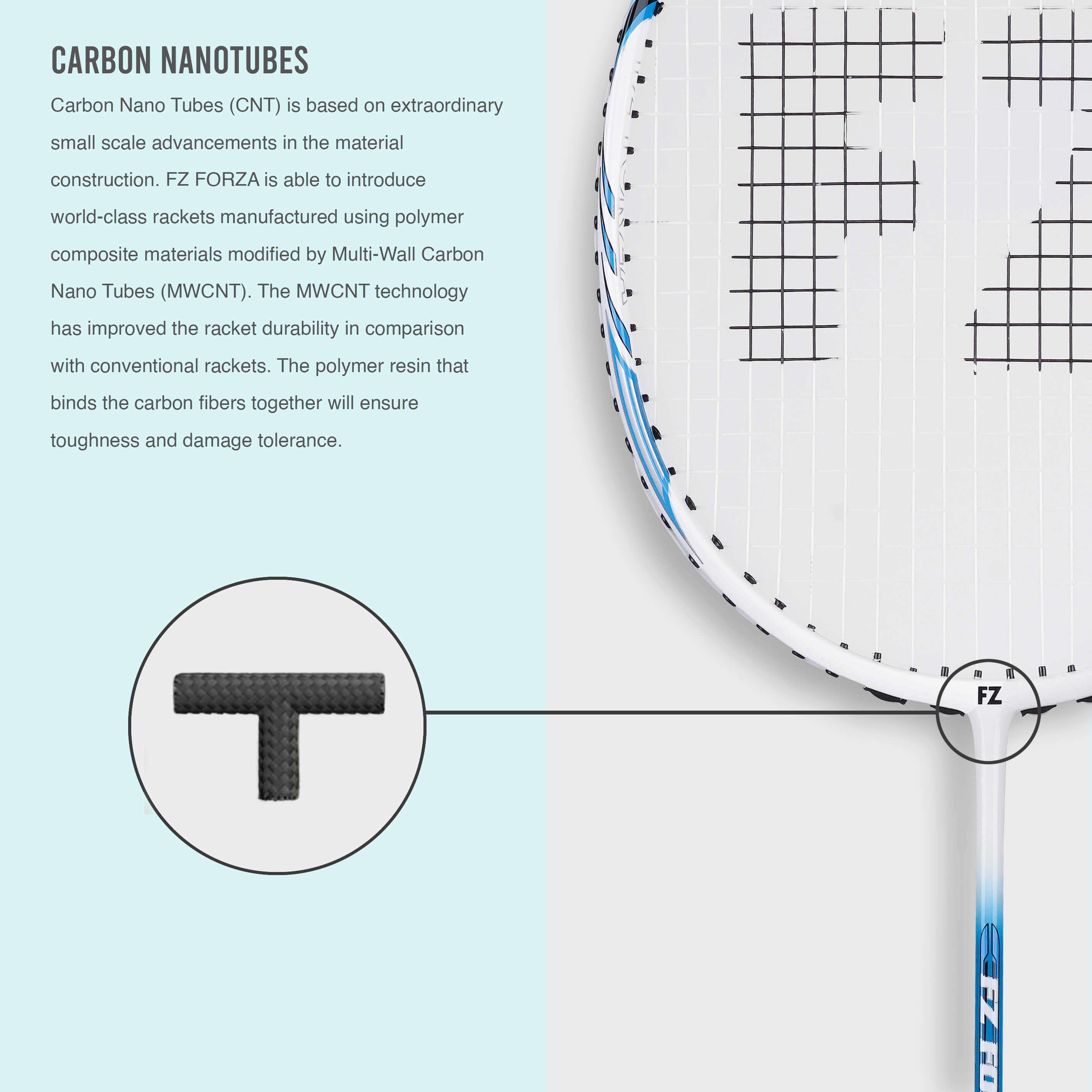Lite 78 Strung Badminton Racket (Scuba Blue)- 5U/G4