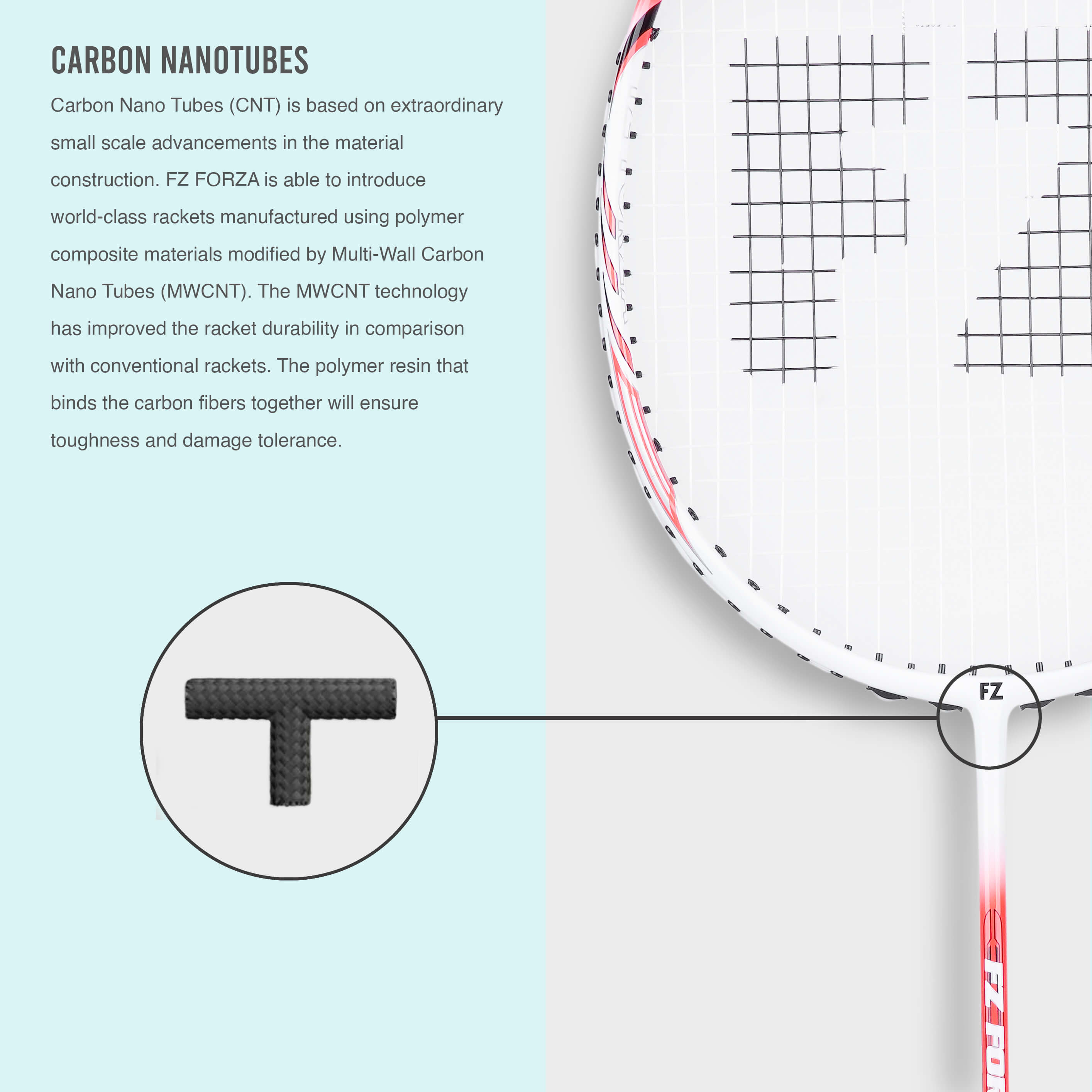 Lite 74 Strung Badminton Racket (Fiery Coral) - 6U/G5