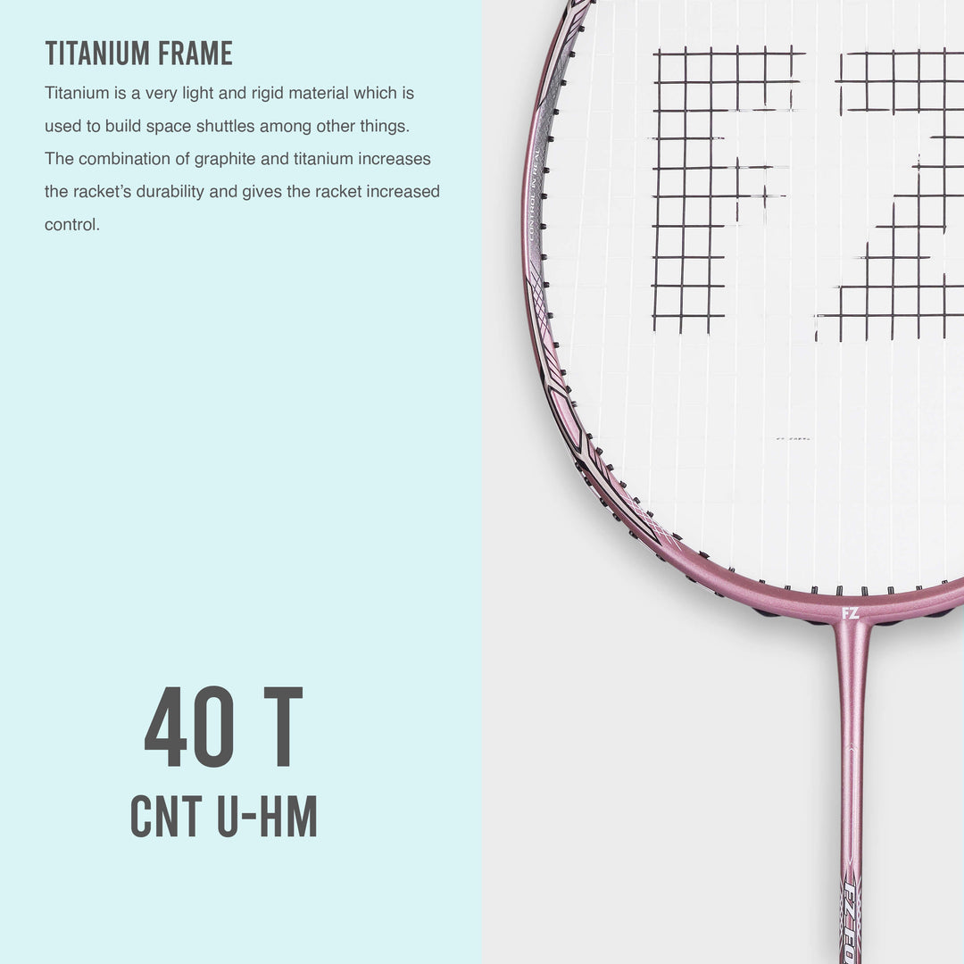 Light 11.1 Medium Strung Defensive Badminton Racket (Lilac)- 4U/G5