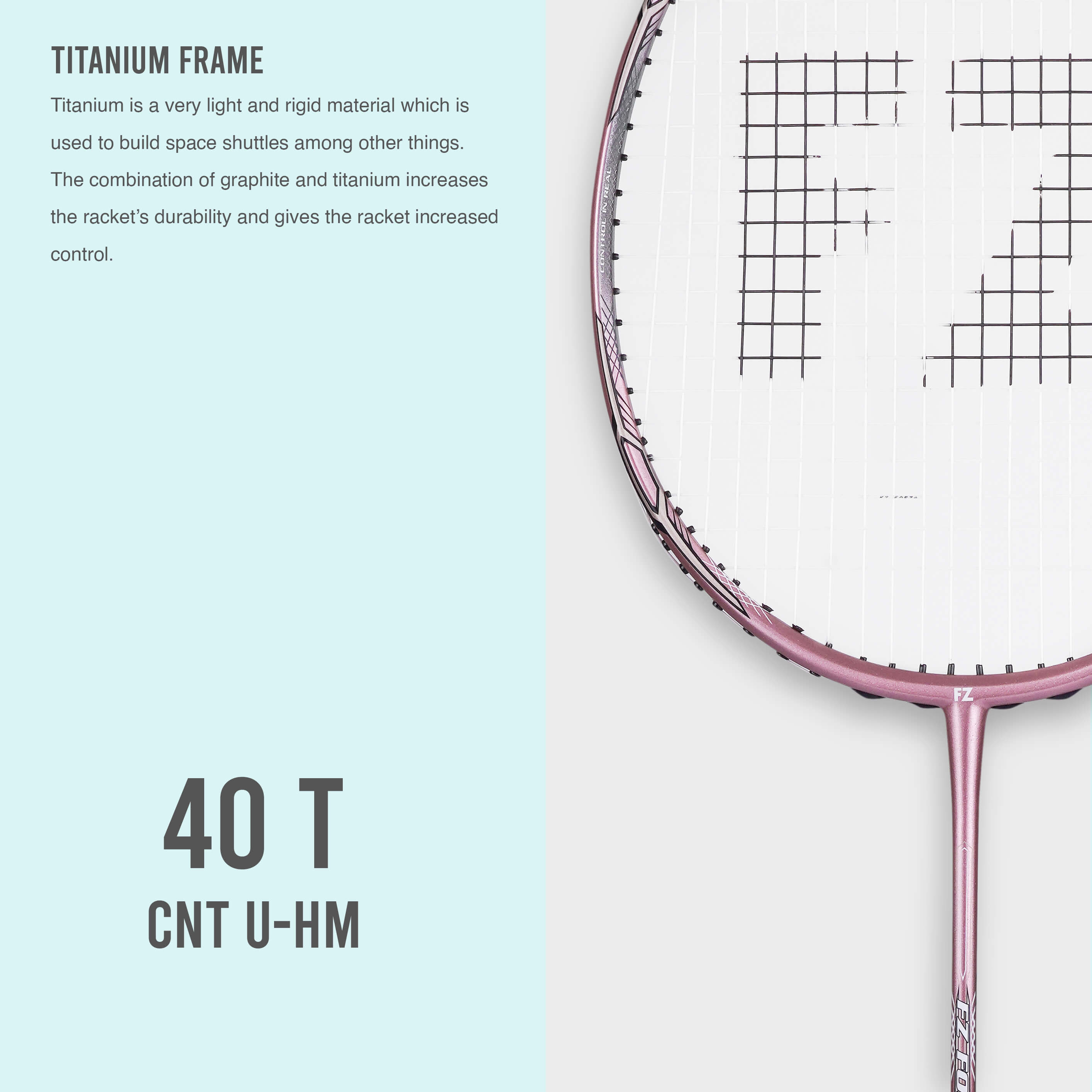 Light 11.1 Medium Strung Defensive Badminton Racket (Lilac)- 4U/G5