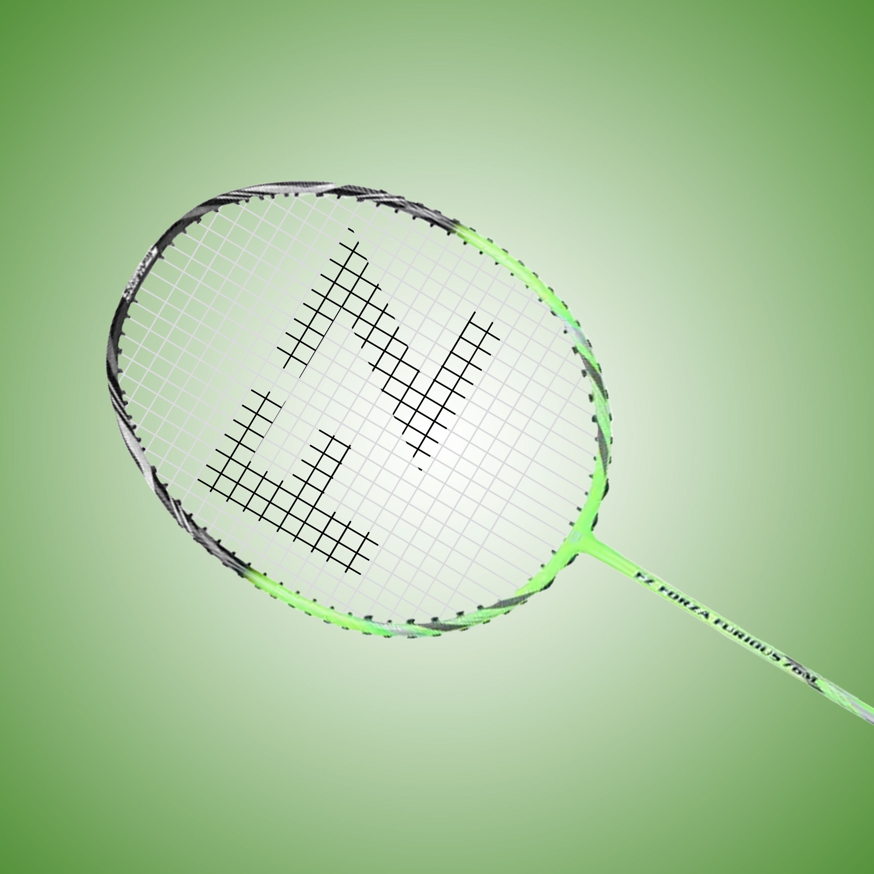 Furious 76 M Strung Badminton Racket ( Bright Green) - 3U/G5