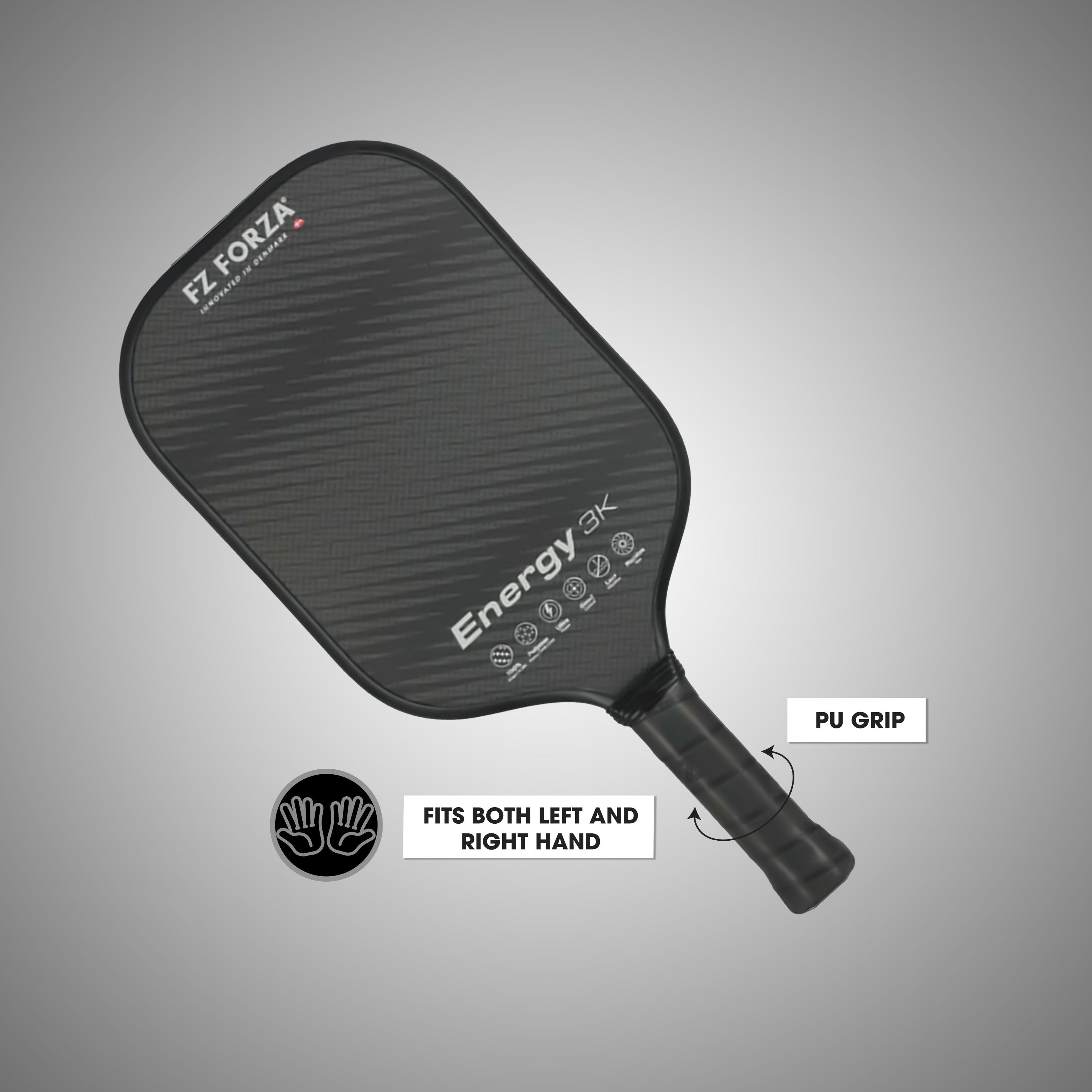 FZ230307 Energy 3K Pickleball Paddle - Black