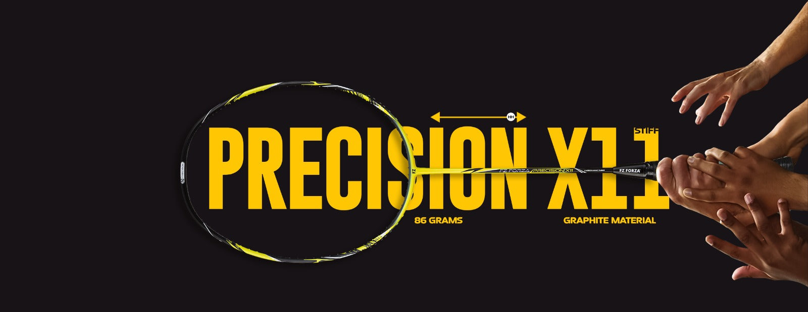 Precision X11 Unstrung Badminton Racket (Yellow) - 4U/G5
