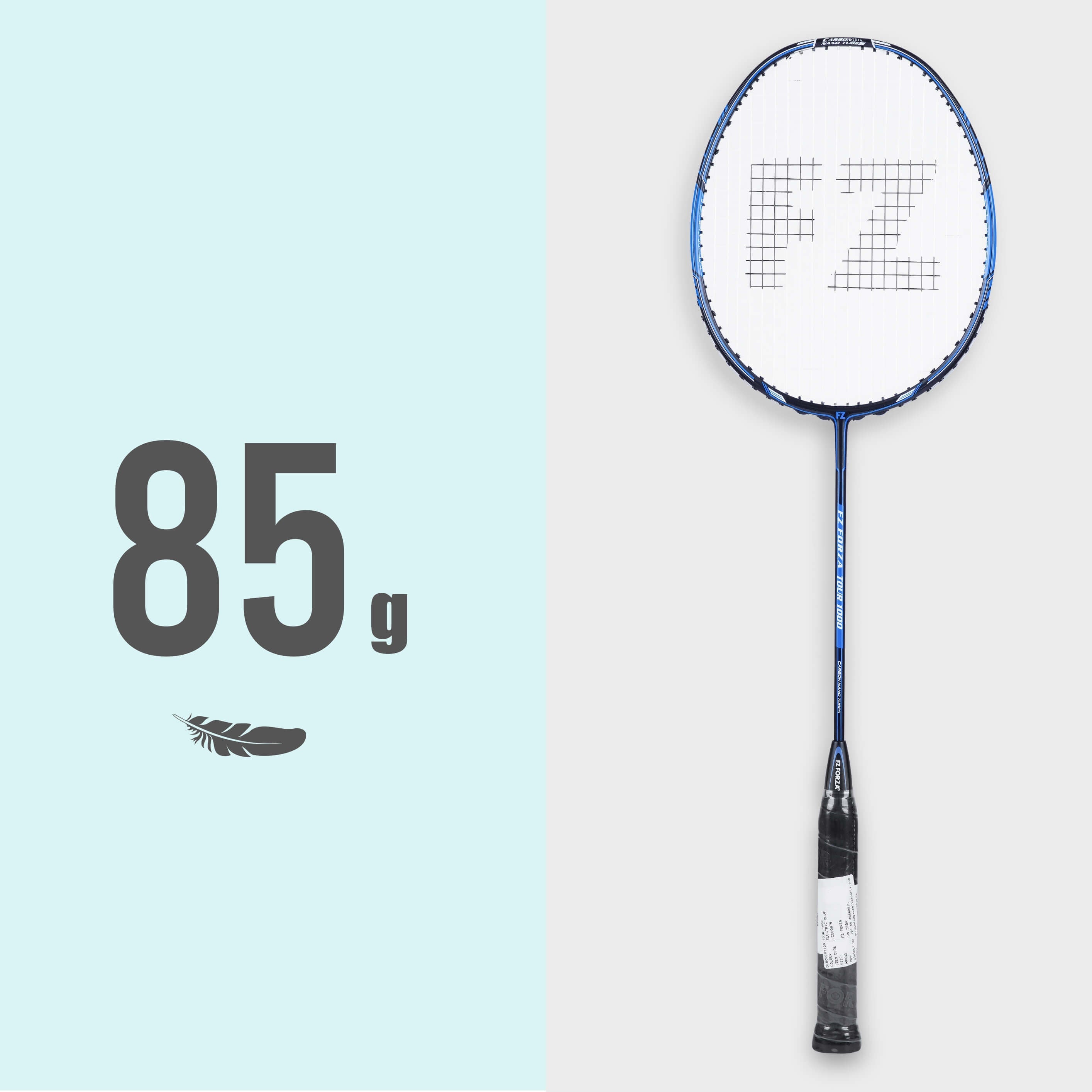 Tour 1000 Strung Badminton Racket (Blue)- 3U/G5