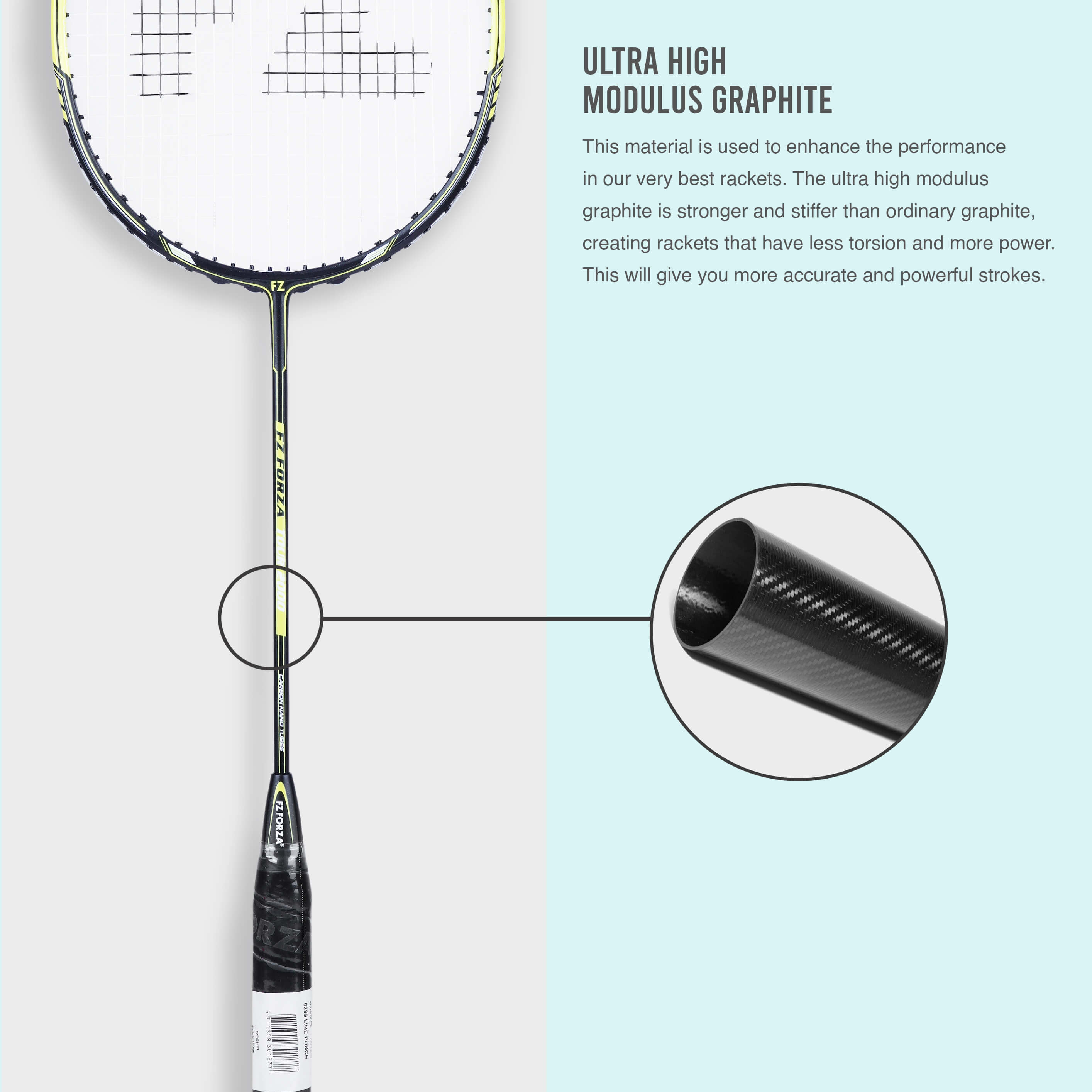 Tour 2000 Strung Badminton Racket(Yellow) - 3U/G5