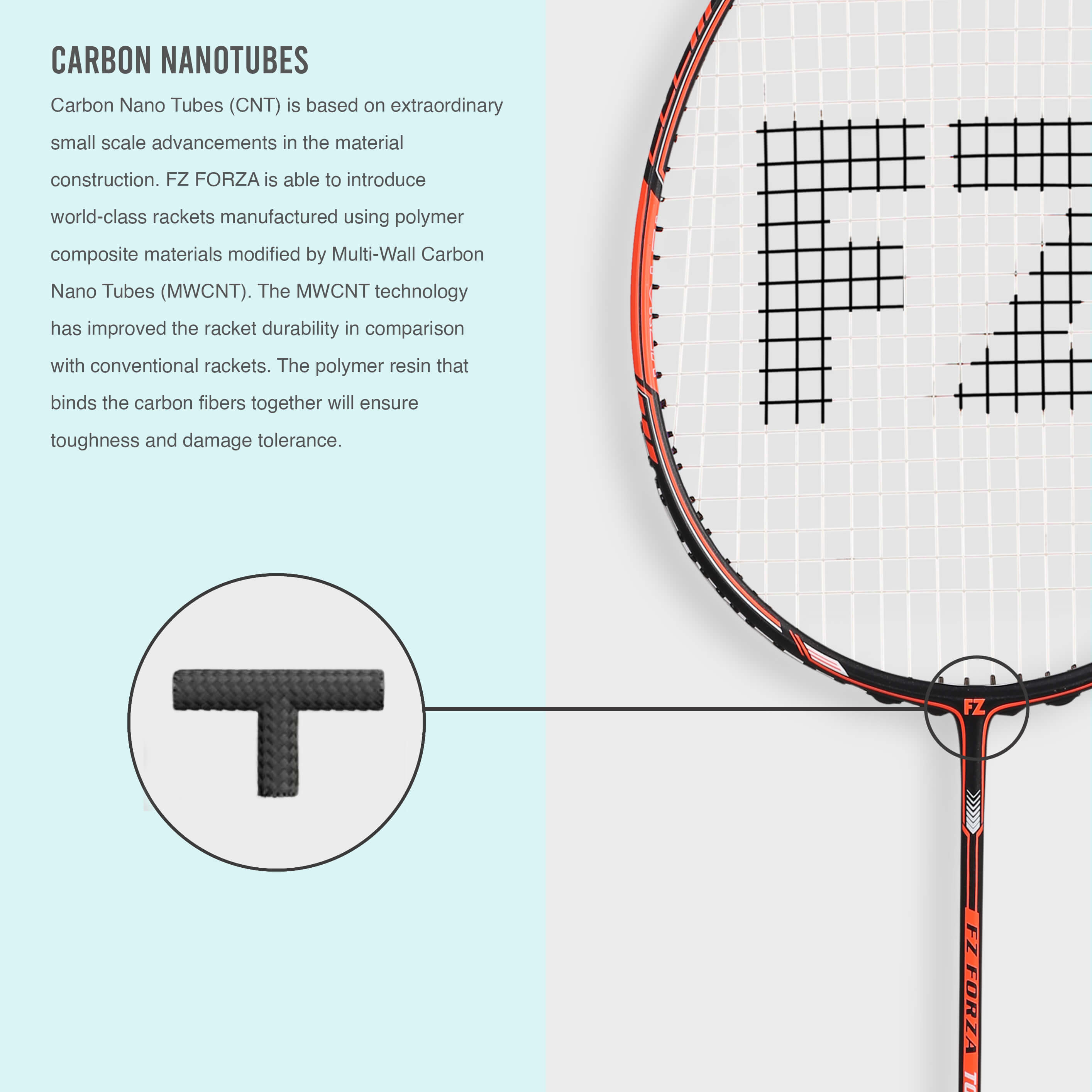 Tour 3000 Strung Badminton Racket (Orange) - 3U/G5
