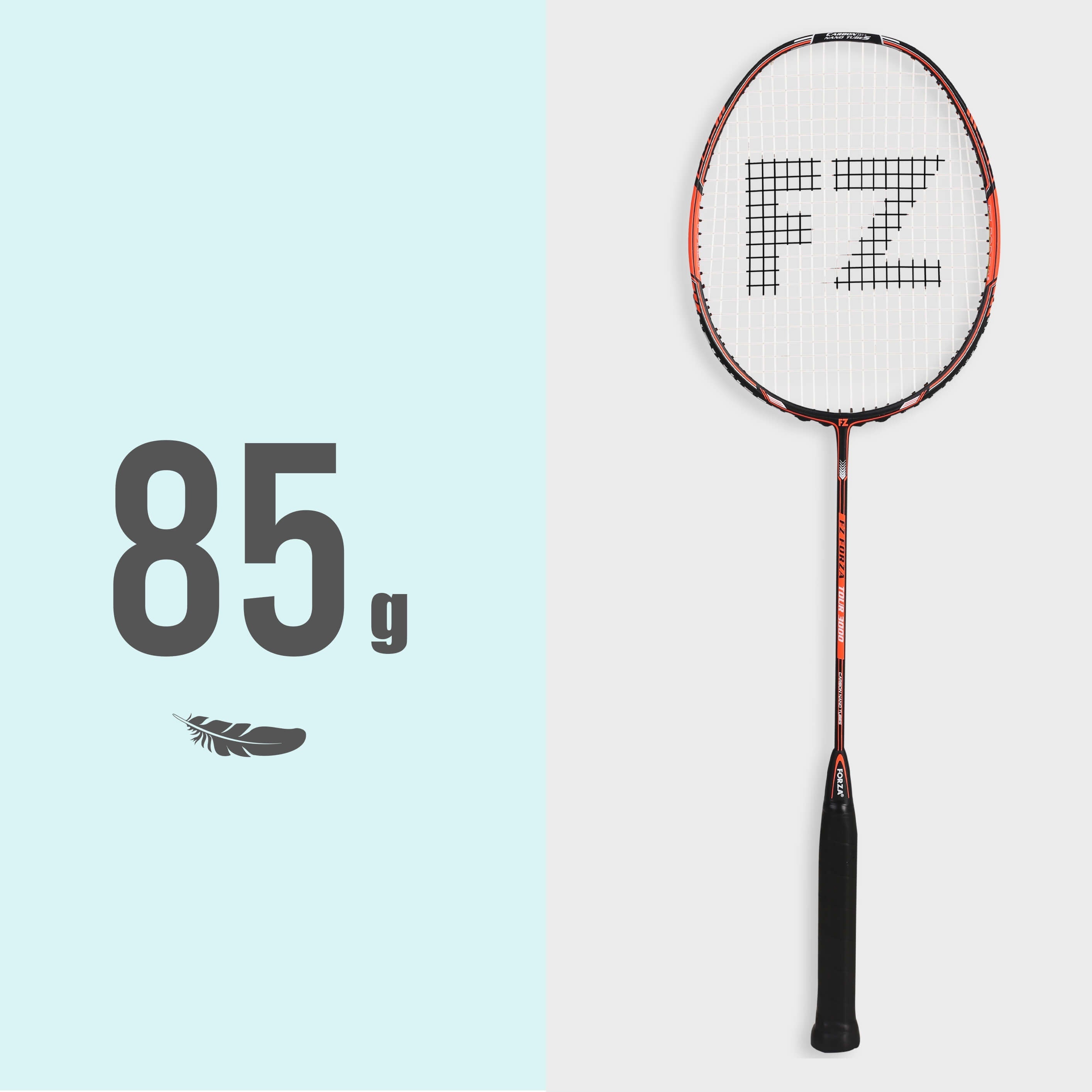 Tour 3000 Strung Badminton Racket (Orange) - 3U/G5