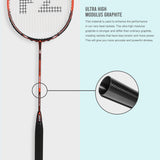 Tour 3000 Strung Badminton Racket (Orange) - 3U/G5