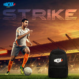 Strike Black 32L Football Basketball Volleyball Kitbag Shoe Ball Separate Pockets Equipment Bag Backpack| Soccer Bag| Boys Kids Adult Men| Mesh Shoe Ball Pocket| Bottle Holder| Easy Access Pocket Visit the WHACKK Store