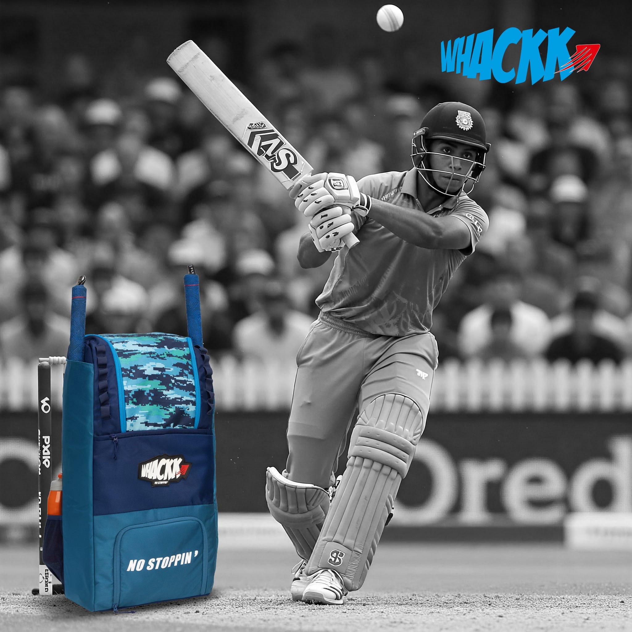 Hammond 73L Unisex Cricket Kit Bag|Adult Size|2 Bat|Shoe/Helmet Pocket|Main Compartment 20" Leg Pad|2 Bottle Holder| Easy Access Pocket| Player Edition Senior (Aqua Blue)