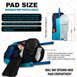 Condor Navy Blue 89L Unisex Cricket Kit Bag Backpack| Adult Size| 2 Bat | Shoe/Helmet Pocket| Main Compartment 20" Leg Pad |2 Bottle Holder| Easy Access Pocket | Player Edition Senior,Polyester