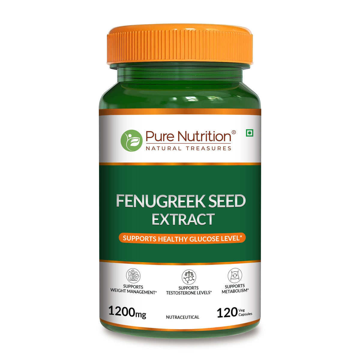 Fenugreek Seed Extract 1200mg Blood Sugar, Metabolism & Wellness | 120 Tablets - Nutrition by Pure Nutrition