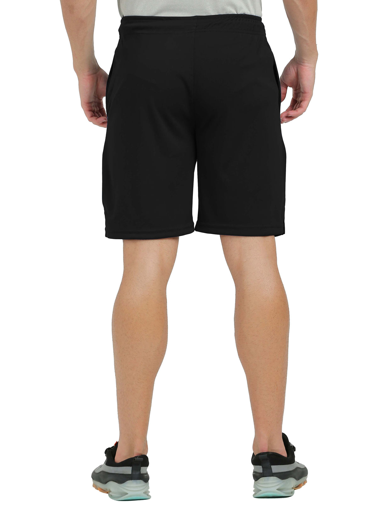 Synco Flare Active Shorts for Men (Black)